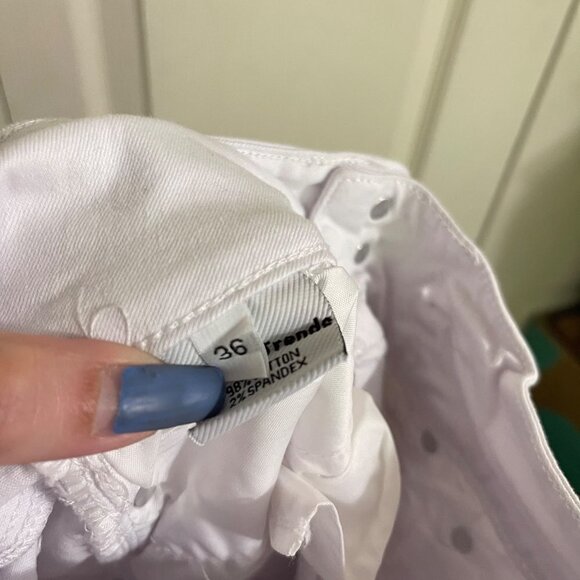 Top Trend Womens Were Denim Wear White High Rise Zipper Pocket Skinny Jeans Sz 2 - Picture 3 of 8